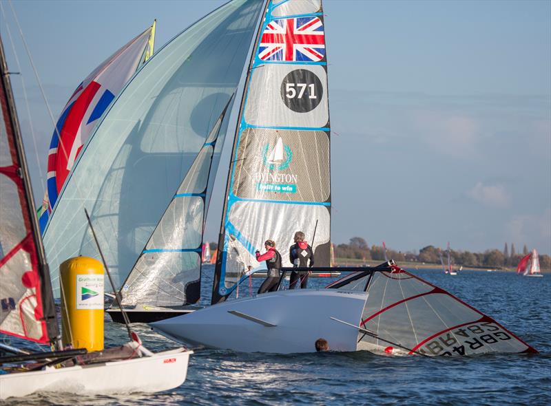 Ovington Inlands at Grafhan Water photo copyright Tim Olin / www.olinphoto.co.uk taken at Grafham Water Sailing Club and featuring the 49er FX class