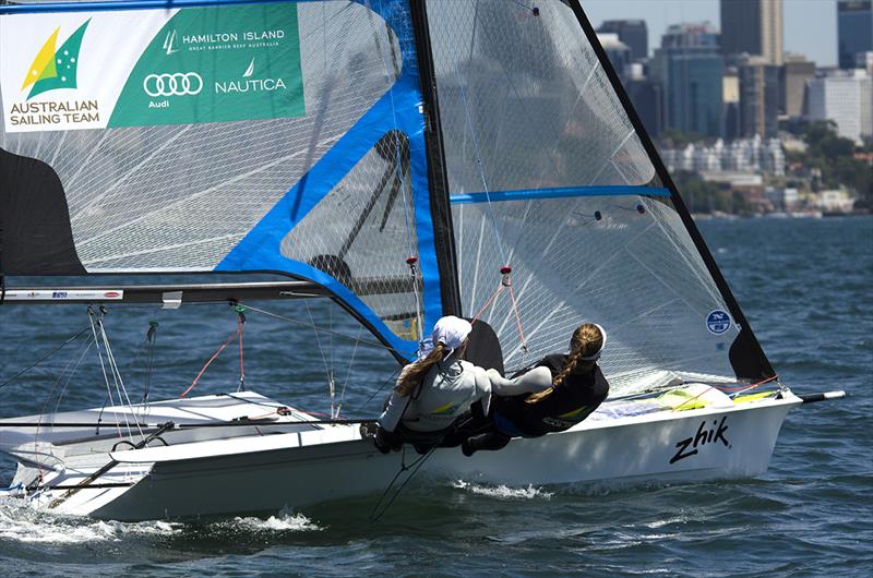 Olivia Price and Eliza Solly on day 1 of Sail Sydney 2014 - photo © David Price
