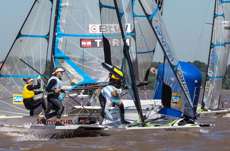 49er/49erFX World Championship day 5 photo copyright Matias Capizzano / www.capizzano.com taken at Club Náutico San Isidro and featuring the 49er FX class