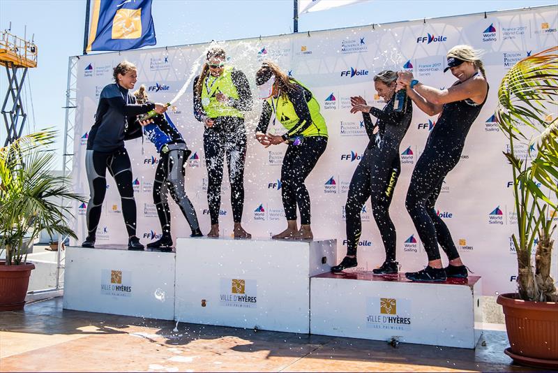 Charlotte Dobson & Saskia Tidey claim 49erFX bronze at World Cup Hyères - photo © Marina Garcia / Sailing Energy / World Sailing