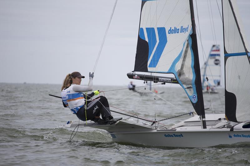 Delta Lloyd Regatta day 2 photo copyright Klaas Wiersma taken at Regatta Center Medemblik and featuring the 49er FX class