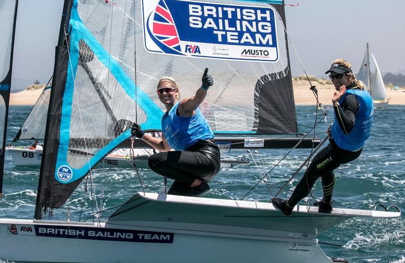 Charlottte Dobson & Saskia Tidey on day 5 of the World Cup Series Final in Santander photo copyright Jesus Renedo / Sailing Energy / World Sailing taken at  and featuring the 49er FX class