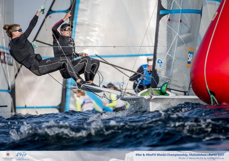 Final out racing on day 3 of the 49er Worlds in Portugal - photo © Maria Muina / www.sailingshots.es