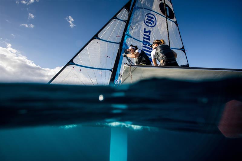 Allianz Benelux sponsor the Dutch Sailing Team - Annemieke Bekkering & Annette Duetz, 49erFX photo copyright Richard Langdon / Ocean Images taken at  and featuring the 49er FX class