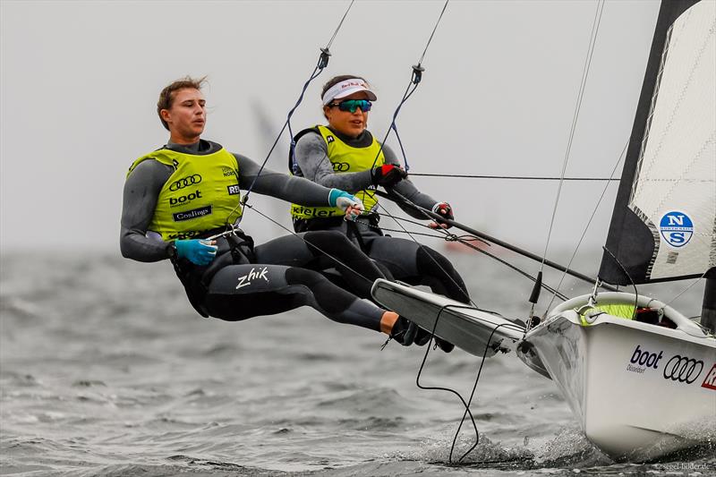 49erFX - NZL 16 - Alexandra Maloney - Molly Meech- .Gold medla in the 49erFX photo copyright Christian Beeck taken at Kieler Yacht Club and featuring the 49er FX class