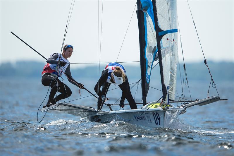 Sophie Weguelin and Sophie Ainsworth at 2018 World Championships Aarhus - photo © Sailing Energy / World Sailing