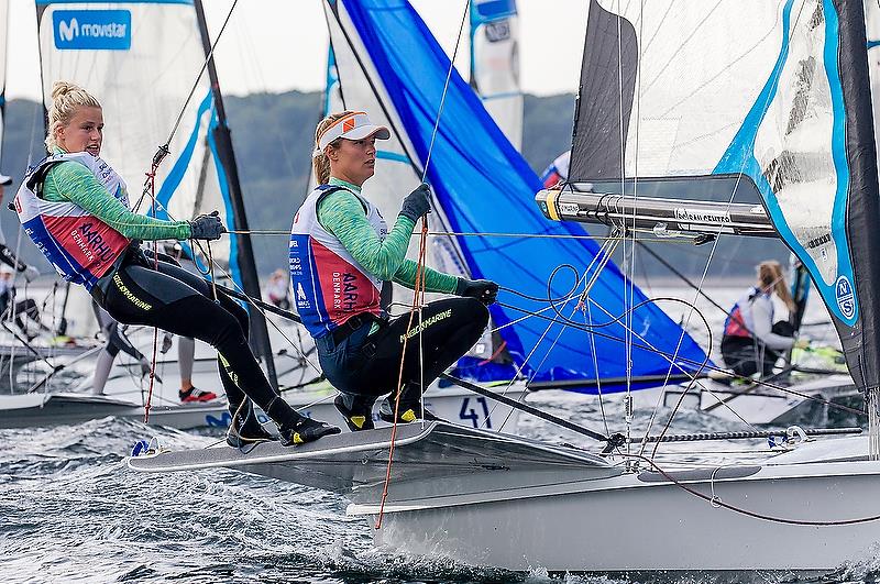 49er FX - Day 7 - Hempel Sailing World Championships, Aarhus, Denmark, August 7, 2018 - photo © Sailing Energy / World Sailing