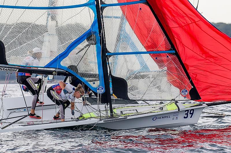 49er FX - Day 7 - Hempel Sailing World Championships, Aarhus, Denmark, August 7, 2018 - photo © Sailing Energy / World Sailing