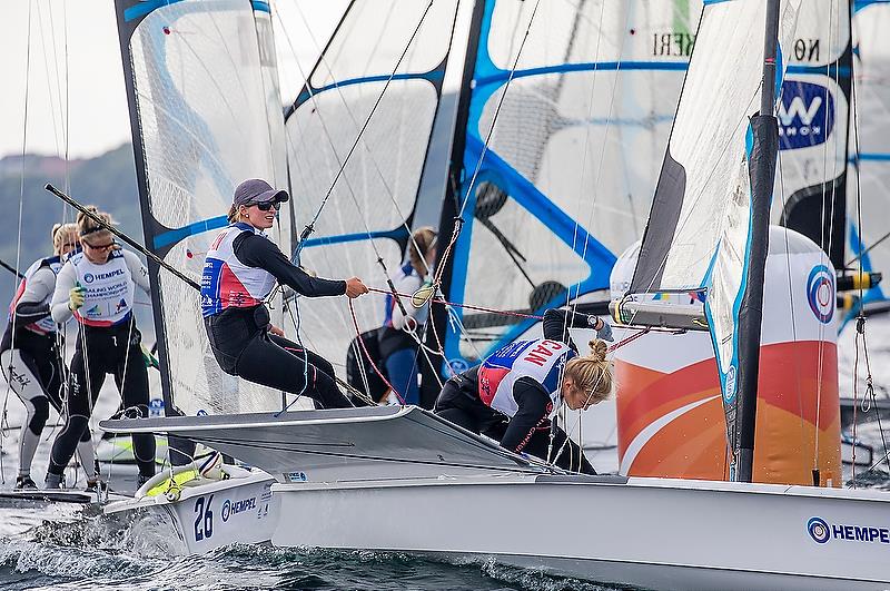 49er FX - Day 7 - Hempel Sailing World Championships, Aarhus, Denmark, August 7, 2018 - photo © Sailing Energy / World Sailing
