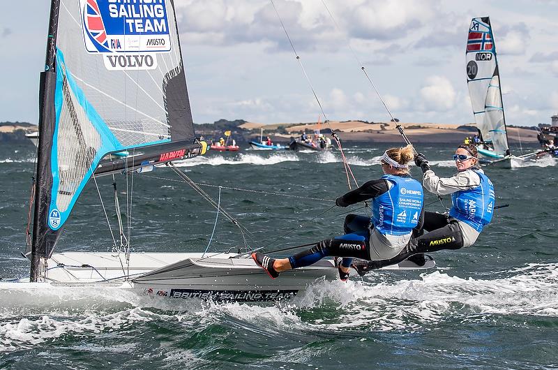 49er FX - ay 11 - Hempel Sailing World Championships, Aarhus, Denmark, August 2018 photo copyright Sailing Energy / World Sailing taken at  and featuring the 49er FX class