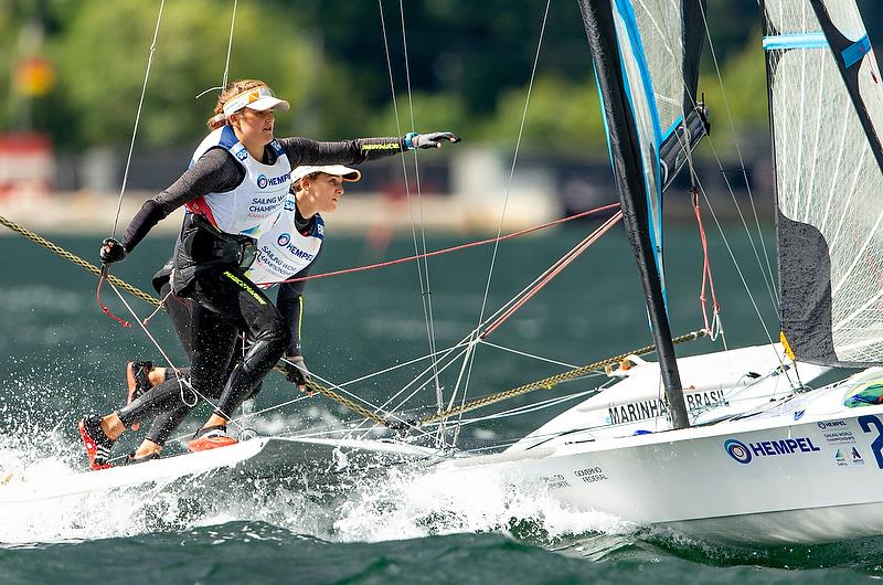 Martine Grael - 49erFX - Day 11 - Hempel Sailing World Championships, Aarhus, Denmark, August 2018 - photo © Sailing Energy / World Sailing