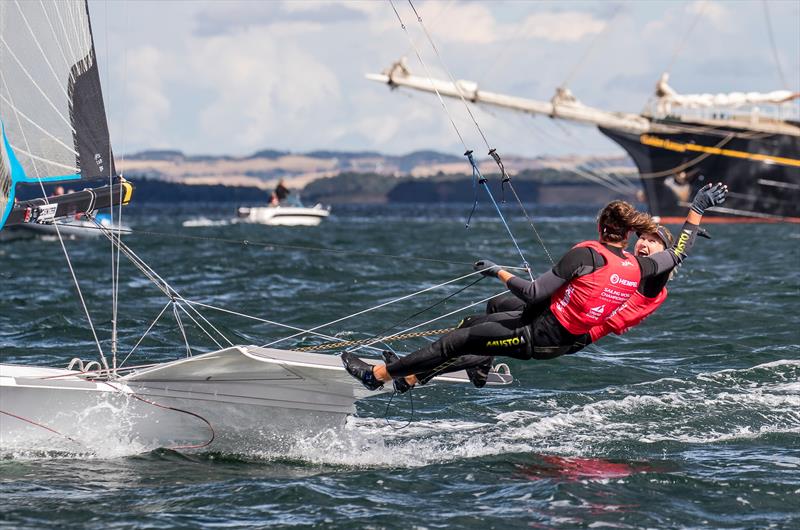 Annemiek Bekkering / Annette Duetz (NED) - 49erFX - Day 11 -  Hempel Sailing World Championships, Aarhus, Denmark - August 2018 - photo © Sailing Energy