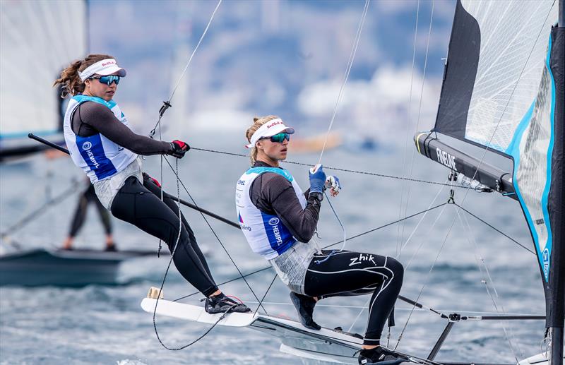 Alex Maloney and Molly Meech - 49erFX - NZL Sailing Team - 2019 Hempel World Cup Series, Genoa, April 2019 photo copyright Sailing Energy taken at Yacht Club Italiano and featuring the 49er FX class