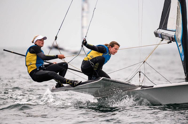 Day 6 of the Volvo Nacra 17, 49er and 49er FX European Championship photo copyright Drew Malcolm taken at Weymouth & Portland Sailing Academy and featuring the 49er FX class