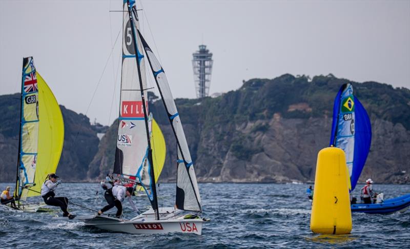Women's 49erFX – Stephanie Roble and Maggie Shea - Ready Steady Tokyo, day 5 - photo © Jesus Renedo / Sailing Energy / World Sailing