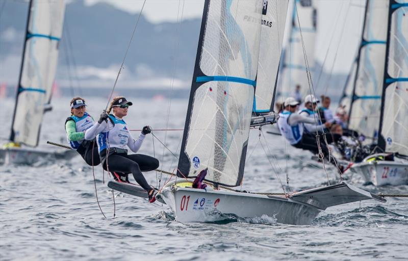 Martine Grael and Kahena Kunze - Hempel World Cup Series Round 1 - Enoshima photo copyright Jesus Renedo / Sailing Energy / World Sailing taken at  and featuring the 49er FX class