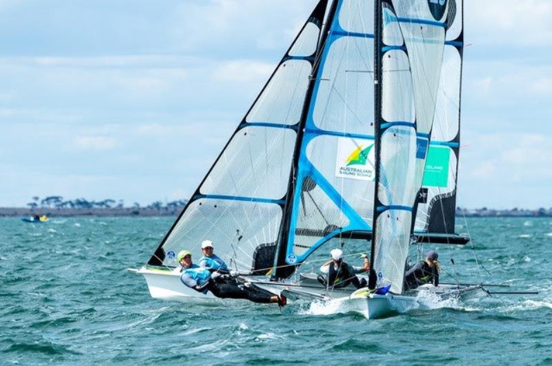 Tamara Echegoyen and Paula Barcelo (ESP) - 2020 49er, 49er FX & Nacra 17 Oceania Championship, day 3 photo copyright Drew Malcolm taken at  and featuring the 49er FX class