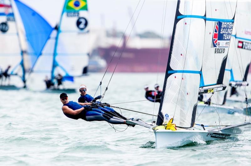 GBR team Charlotte Dobson and Saskia Tidey - 2020 49er, 49er FX & Nacra 17 World Championship, day 3 - photo © Pedro Martinez / Sailing Energy