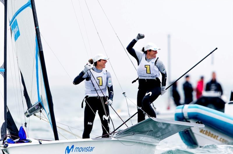 Tamara Echegoyen and Paula Barcelo - 49er, 49er FX & Nacra 17 World Championship 2020, final day - photo © Pedro Martinez / Sailing Energy