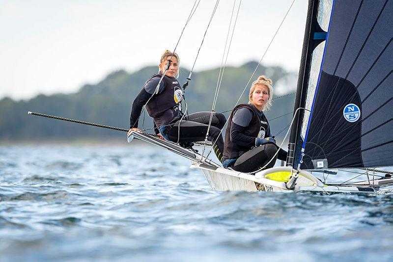 Germans Victoria Jurczok and Anika Lorenz on day 5 of Kieler Woche 2020 photo copyright Sascha Klahn / Kieler Woche taken at Kieler Yacht Club and featuring the 49er FX class