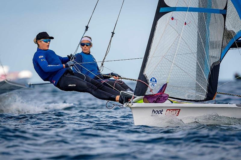 Charlotte Dobson and Saskia Tidey - Kiel Week 2020 photo copyright Kieler Woche taken at Kieler Yacht Club and featuring the 49er FX class