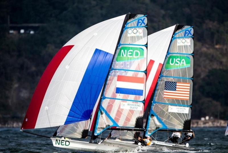 49er FX fleet - photo © World Sailing