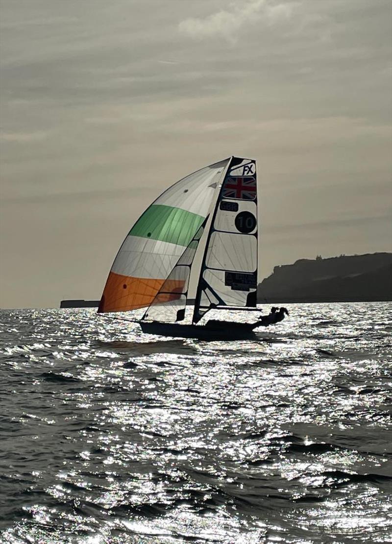 Simon Hiscocks & Saskia Tidey during the 49erFX UK Nationals in Portland Harbour photo copyright Jonny McGovern taken at Weymouth & Portland Sailing Academy and featuring the 49er FX class