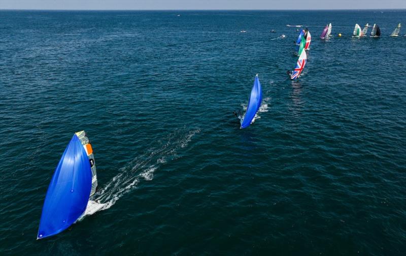 2021 Nacra 17, 49erFX and 49er World Championships in Mussanah - Day 1 photo copyright Sailing Energy / Oman Sail taken at Oman Sail and featuring the 49er FX class