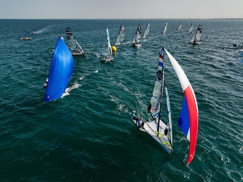 49er, 49erFX and Nacra 17 World Championships photo copyright Sailing Energy / Pedro Martinez taken at Oman Sail and featuring the 49er FX class