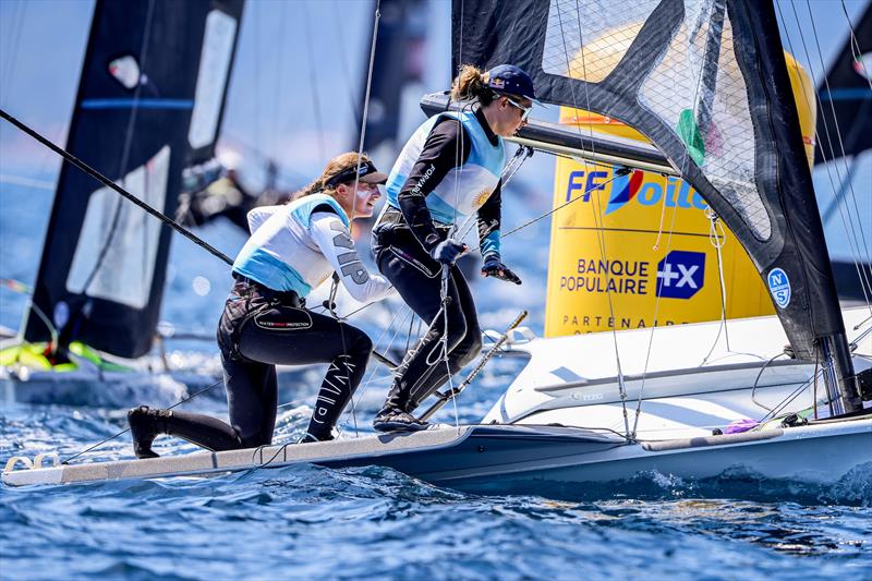 49er FX - Day 5 - 53rd Semaine Olympique Francais, Hyeres - photo © Sailing Energy / FFVOILE