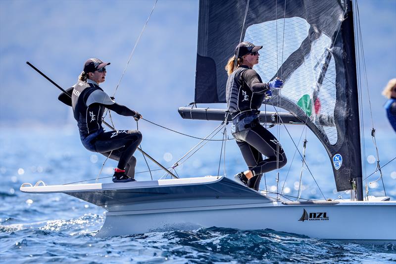 Jo Aleh and Molly Meech (NZL) - 49erFX - Day 5 - NZL Sailing Team - Semaine Olympique Française de Hyères - April 2022 - photo © Sailing Energy/FFVoile