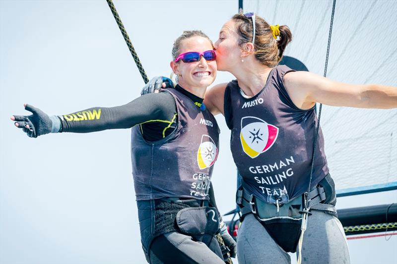 Sophie Steinlein/Thomas Plößel win 49er FX gold at Kiel Week photo copyright Sascha Klahn / Kieler Woche taken at Kieler Yacht Club and featuring the 49er FX class