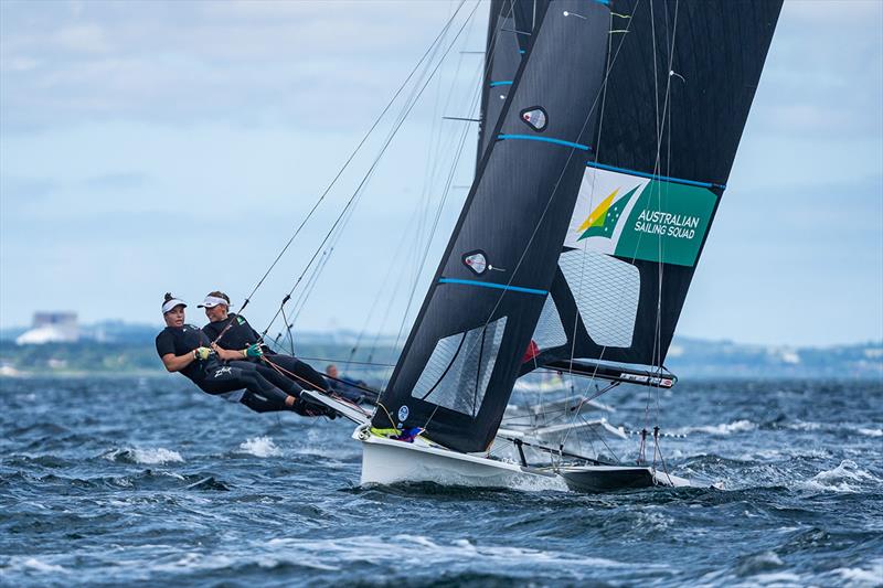 Laura Harding and Annie Wilmot - 49er, 49erFX & Nacra 17 European Championships photo copyright Beau Outteridge taken at  and featuring the 49er FX class