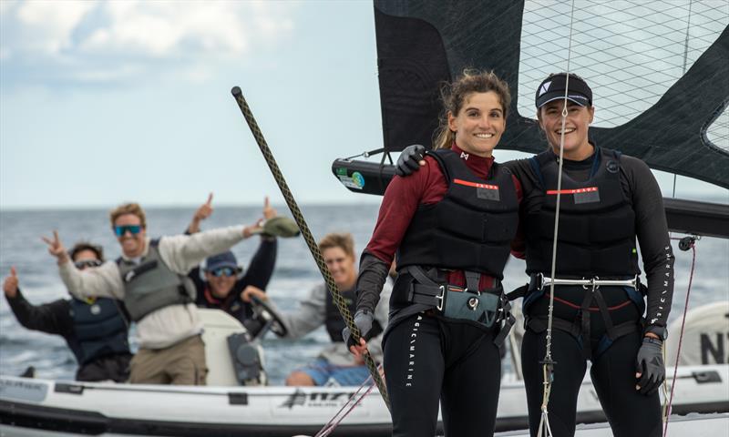 Martine Grael and Kahena Kunze - Gold medalists 49erFX- Day 6 - European Championships - Aarhus, Denmark - July 2022 photo copyright Peter Brogger taken at Sailing Aarhus and featuring the 49er FX class