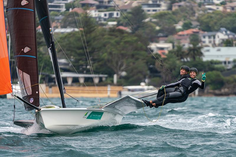 Laura Harding and Annie Wilmot - Sail Sydney photo copyright Beau Outteridge taken at Australian Sailing and featuring the 49er FX class