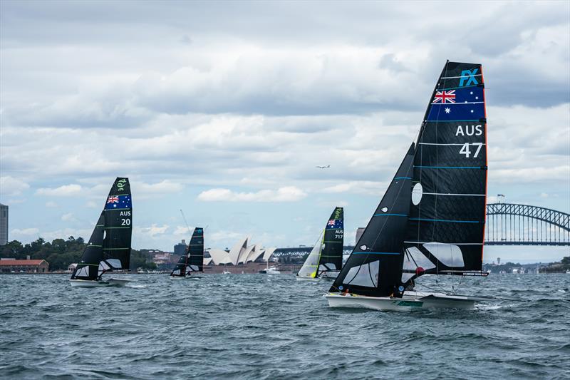 49er and 49erFX Teams at Sail Sydney 2022 photo copyright Beau Outteridge taken at Australian Sailing and featuring the 49er FX class