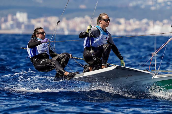 Olivia Price and Evie Haseldine - Trofeo Princesa Sofia regatta photo copyright Sailing Energy / Princesa Sofia Mallorca  taken at  and featuring the 49er FX class