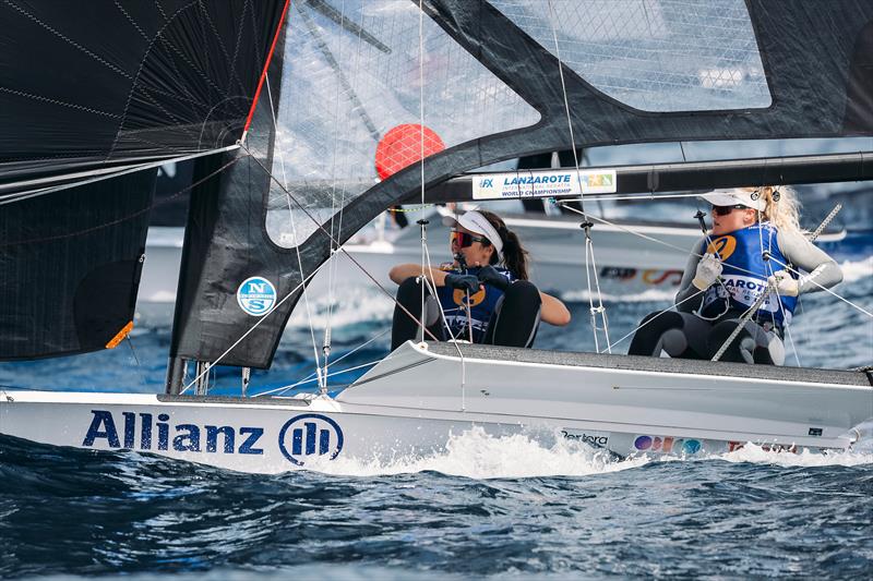 Odile van Aanholt and Annette Duetz (NED) on 49er and 49erFX Worlds at Lanzarote day 2 - photo © Sailing Energy / Lanzarote Sailing Center