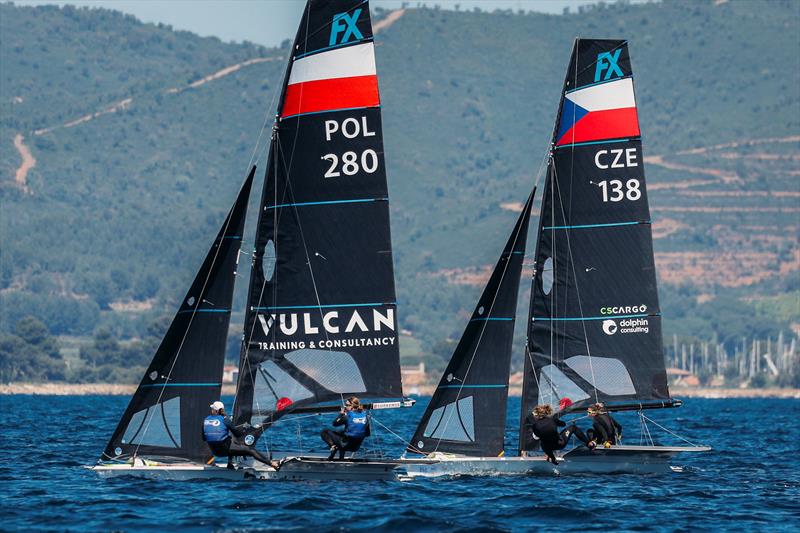 Last Chance Regatta at Hyères Day 3 photo copyright Sailing Energy / World Sailing taken at COYCH Hyeres and featuring the 49er FX class