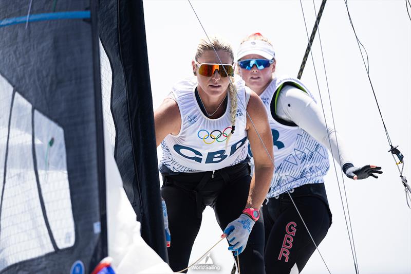 Saskia Tidey (left) and Freya Black - GBR - 49er FX - Marseille - Paris2024 Olympic Regatta - July 28, 2024 - photo © World Sailing / Lloyd Images