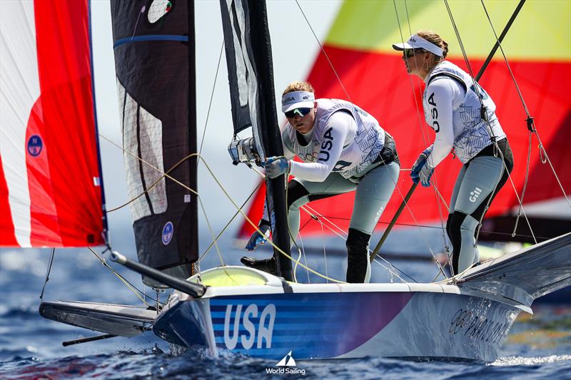 Stephanie Roble /Maggie Shea (USA) - 49er FX - Marseille - Paris2024 Olympic Regatta - July 29, 2024 - photo © World Sailing / Lloyd Images