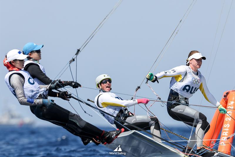 Olivia Price/Evie Haseldine (AUS) - 49erFX - Marseille - Paris2024 Olympic Regatta - July 30, 2024 - photo © World Sailing / Sander van der Borch