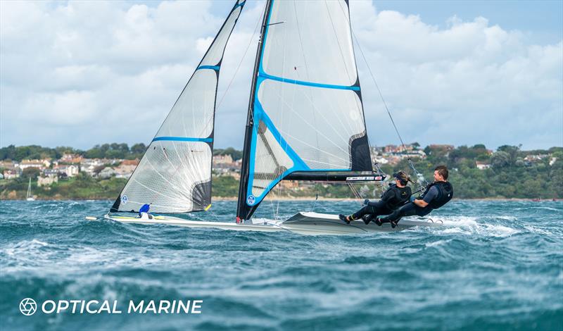 49er FX and 49er UK Nationals 2024 at the WPNSA photo copyright Optical Marine / Noah Fitzgerald taken at Weymouth & Portland Sailing Academy and featuring the 49er FX class