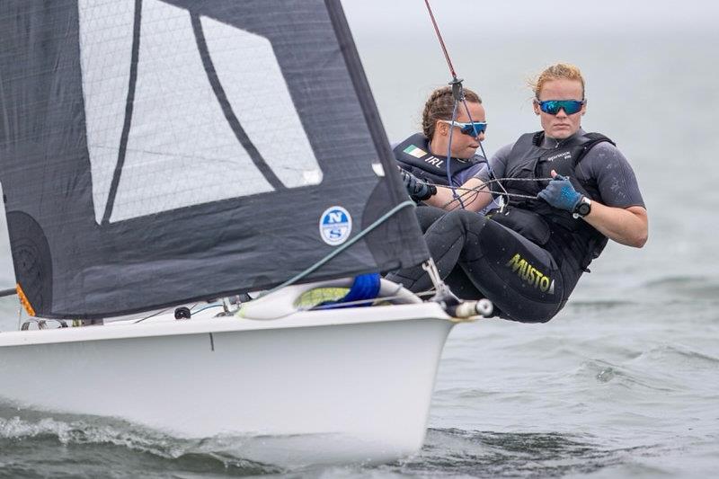 Charlotte Eadie (of the NI Sailing Team) sailing with Lauren O'Callaghan photo copyright RYA Northern Ireland taken at  and featuring the 49er FX class