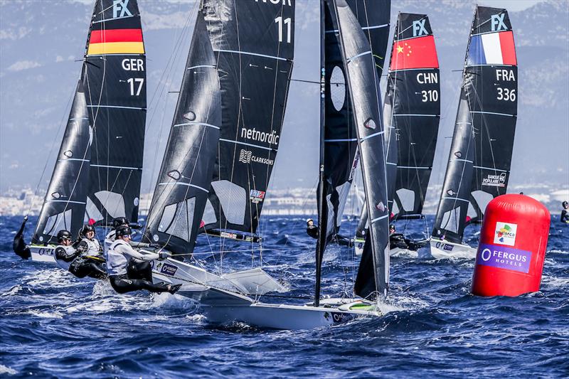49er FX fleet - 54th Trofeo Princesa Sofia Mallorca by FERGUS day 1 photo copyright Sailing Energy / Trofeo Princesa Sofía Mallorca taken at Real Club Náutico de Palma and featuring the 49er FX class