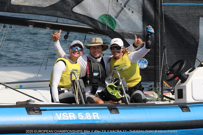 2025 49er, 49erFX, and Nacra 17 European Championships - Day 6 photo copyright Nikos Pantis taken at Nautical Club of Thessaloniki and featuring the 49er FX class