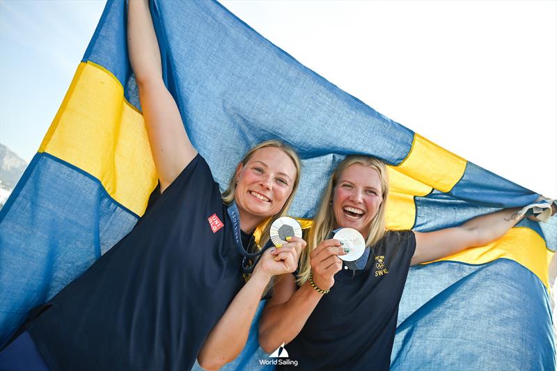 Paris 2024 Olympic Sailing in Marseille, France on 2 August, 2024 photo copyright World Sailing / Jean-Louis Carli taken at  and featuring the 49er FX class