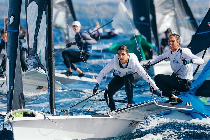 49er & 49erFX and Nacra 17 World Championships, day 6 photo copyright Sailing Energy taken at  and featuring the 49er FX class