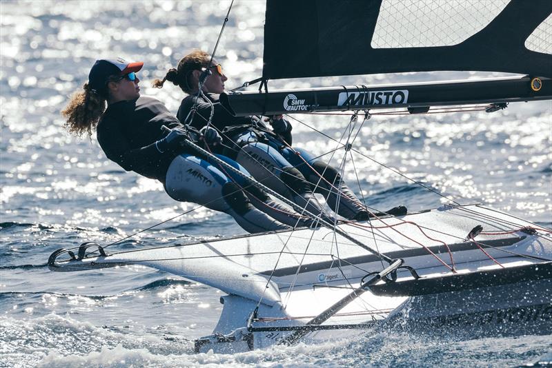2025 49erFX, Nacra 17 Worlds Cagliari - 11 October, 2025 photo copyright Sailing Energy taken at  and featuring the 49er FX class