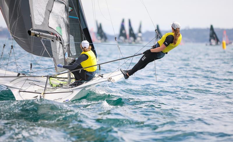49er FX - OceanBridge Sail Auckland - Torbay - February 1, 2026 - photo © Jacob Fewtrell/Insight Media